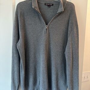 Michael Kors Charcoal Zip-Up Men's Sweater